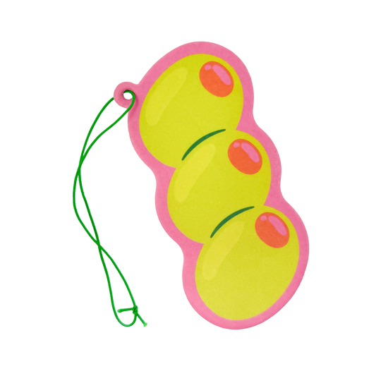 Cocktail olive air freshener with martini garnish design