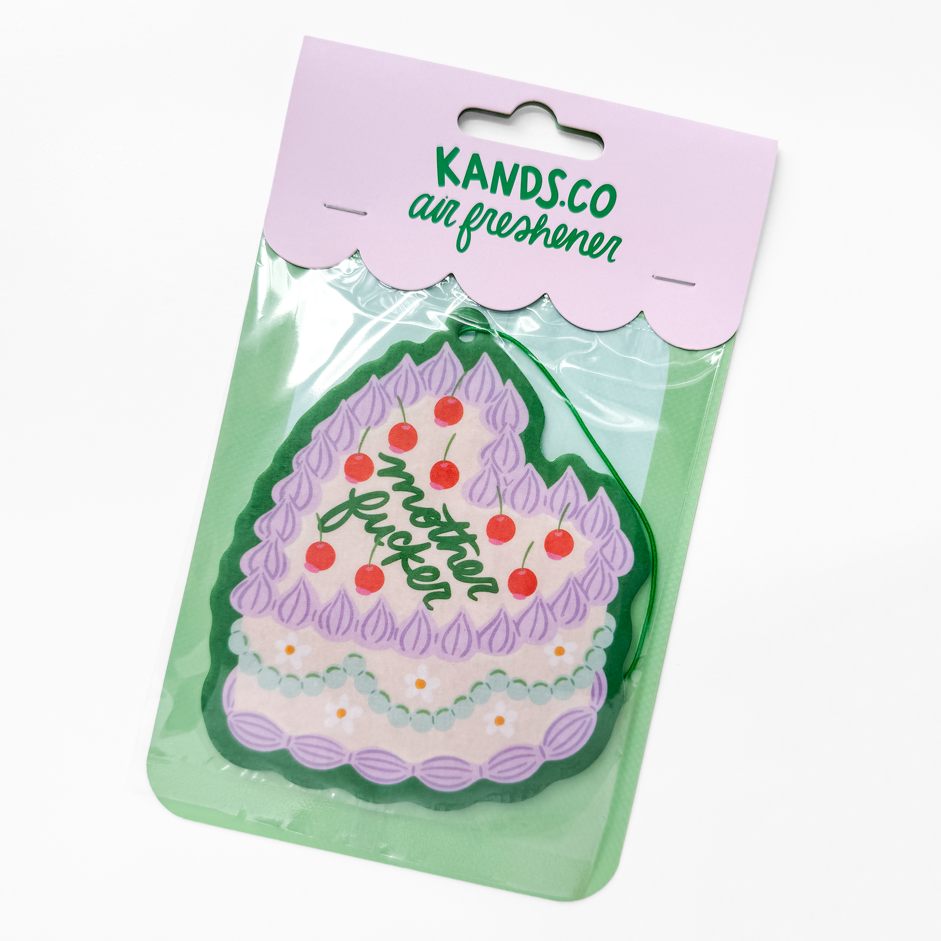 Packaged vintage cake air freshener with retro design