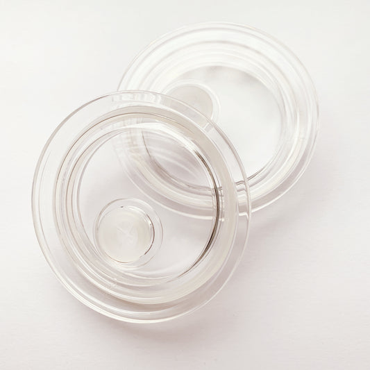 Clear acrylic lid for can-shaped glasses