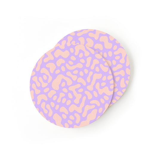 Notebook-inspired coasters with composition book lined pattern