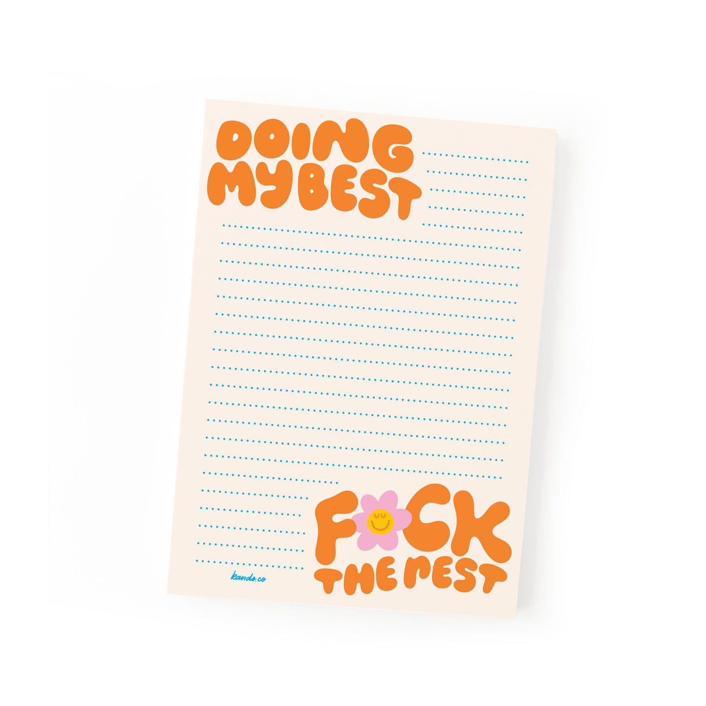 Self-compassion notepad with 'Doing My Best' encouraging cover message