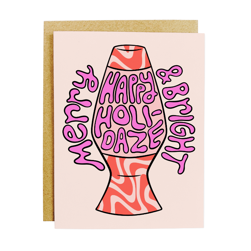 Holiday Greeting Card Happy Holidaze Lava Lamp