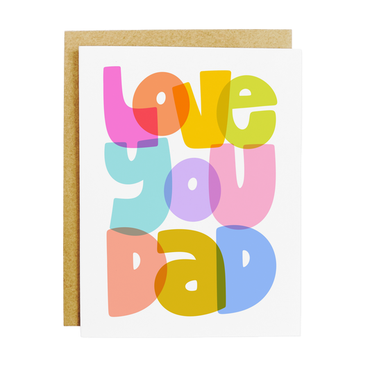 Father's Day card with simple 'Love You Dad' affectionate message