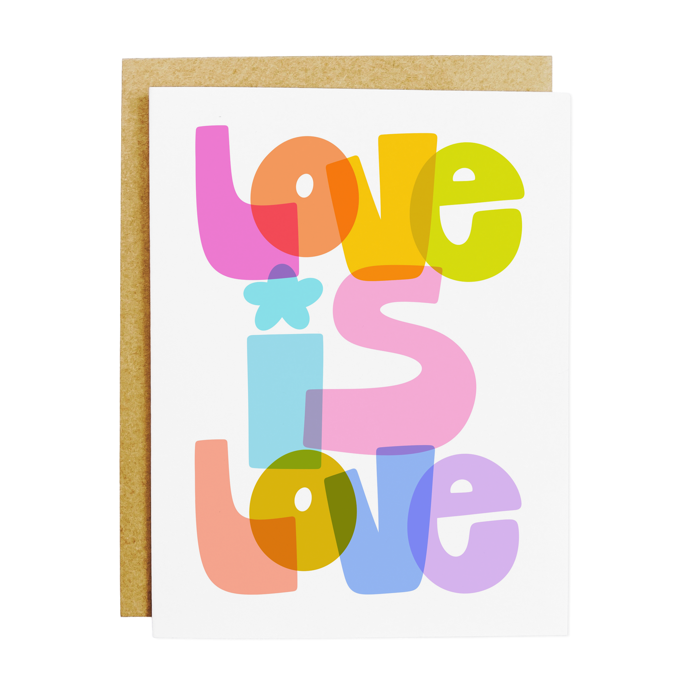Pride support card with 'Love Is Love' equality message