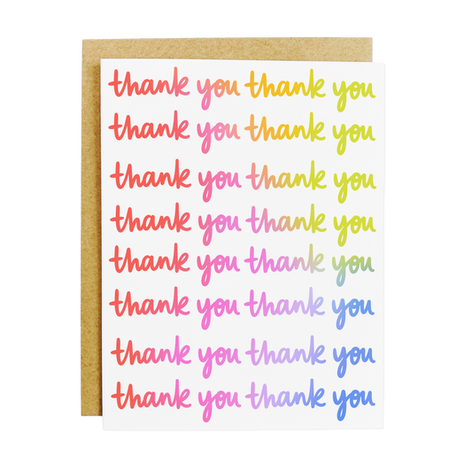 Gratitude card with 'Many Thanks' simple appreciation message