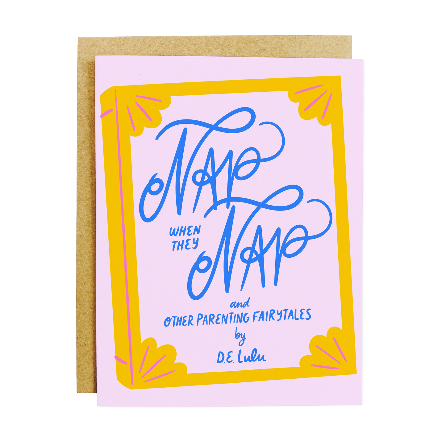 Parenting humor card with 'Parenting Fairytales' reality check theme