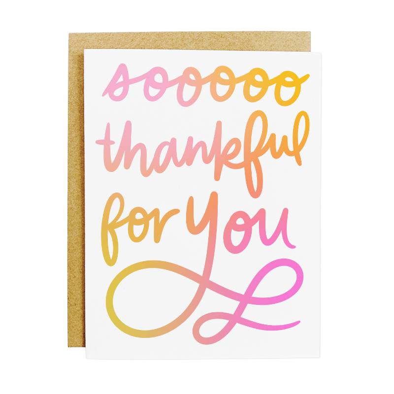 Thankful For You Card