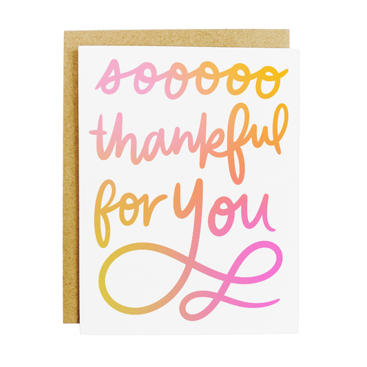 Thankful For You Card