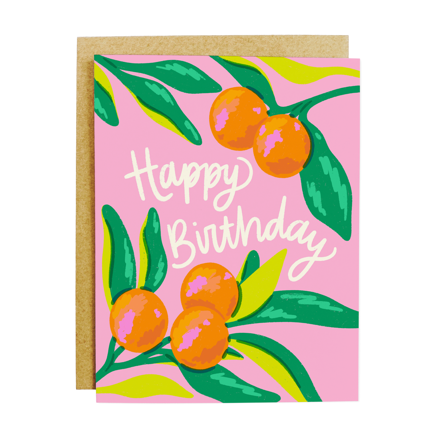 Golden Orange Birthday Card - Eco-Friendly Greeting Card | KANDS.CO