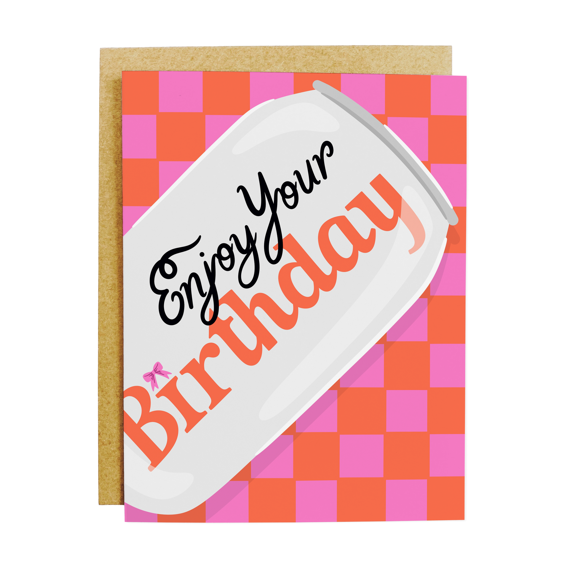 Birthday card with 'Enjoy Your Birthday' Diet Coke celebration theme