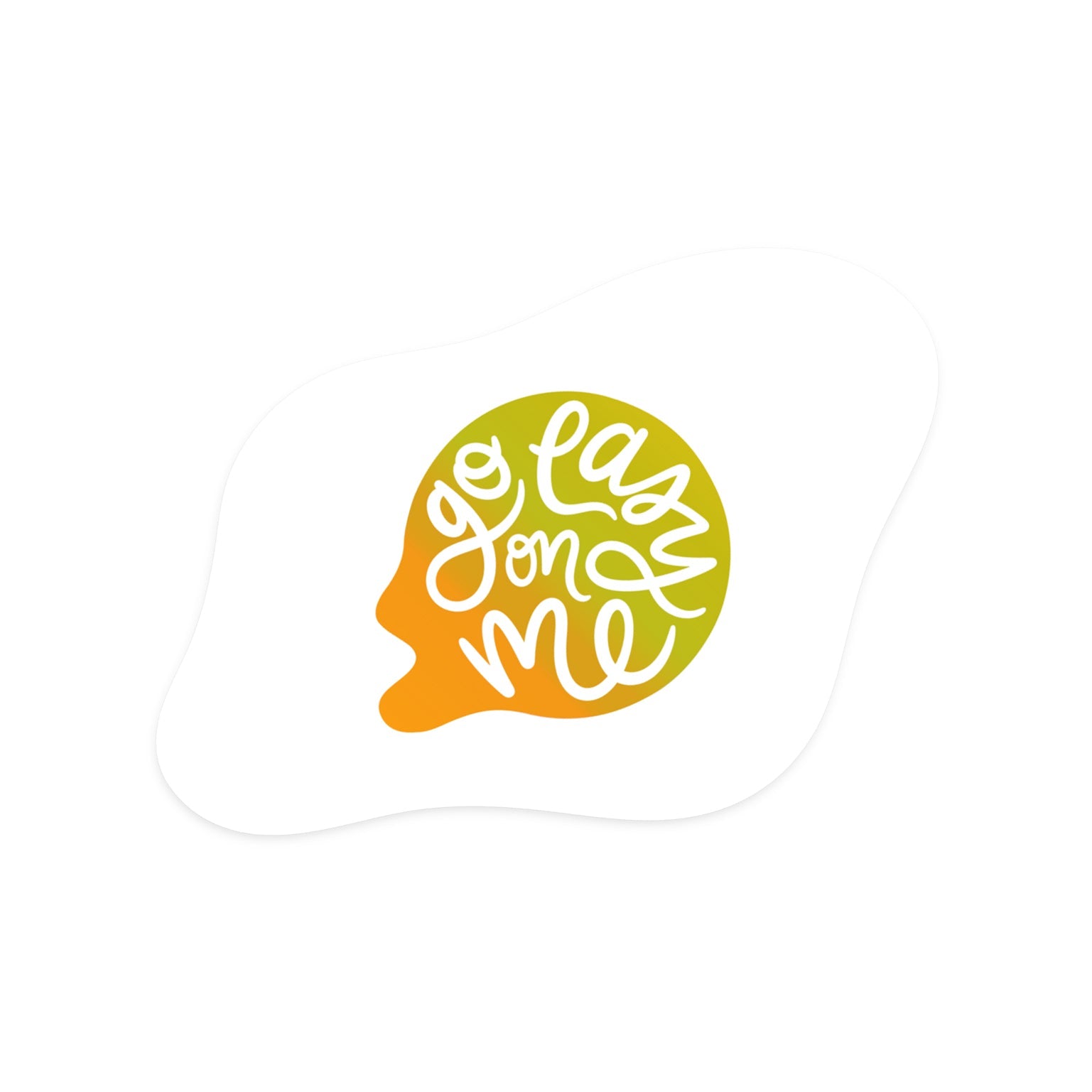 Cute egg sticker with 'Go Easy On Me' gentle request message