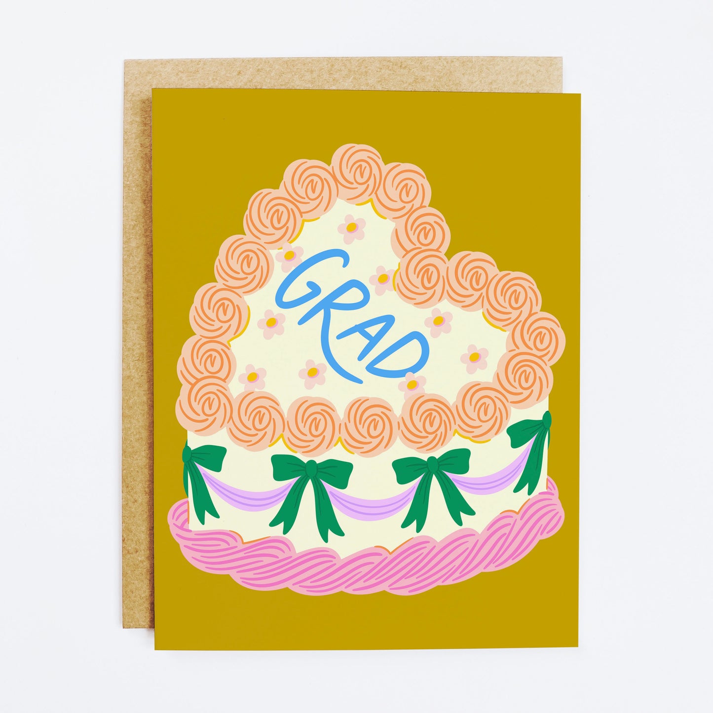 Grad Color-block Cake Greeting Card