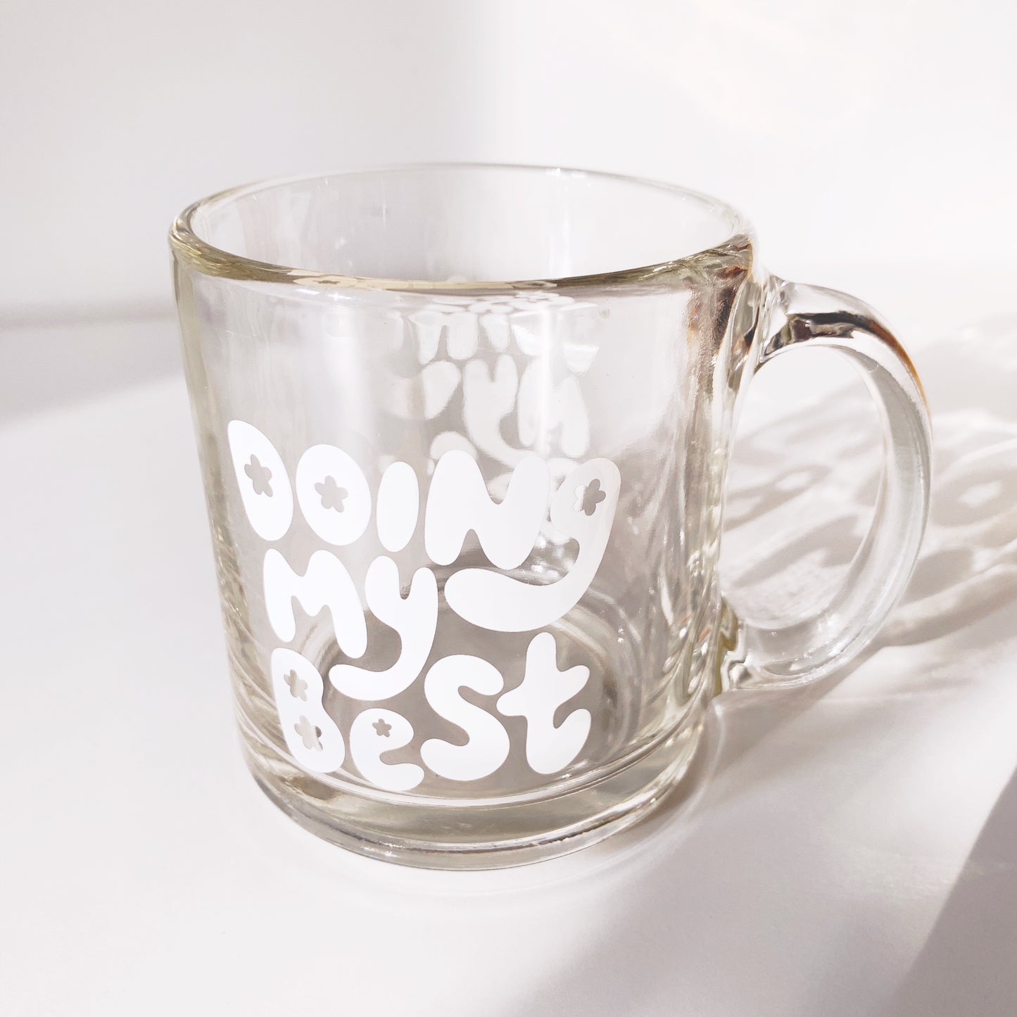 Doing My Best Clear Glass Mug