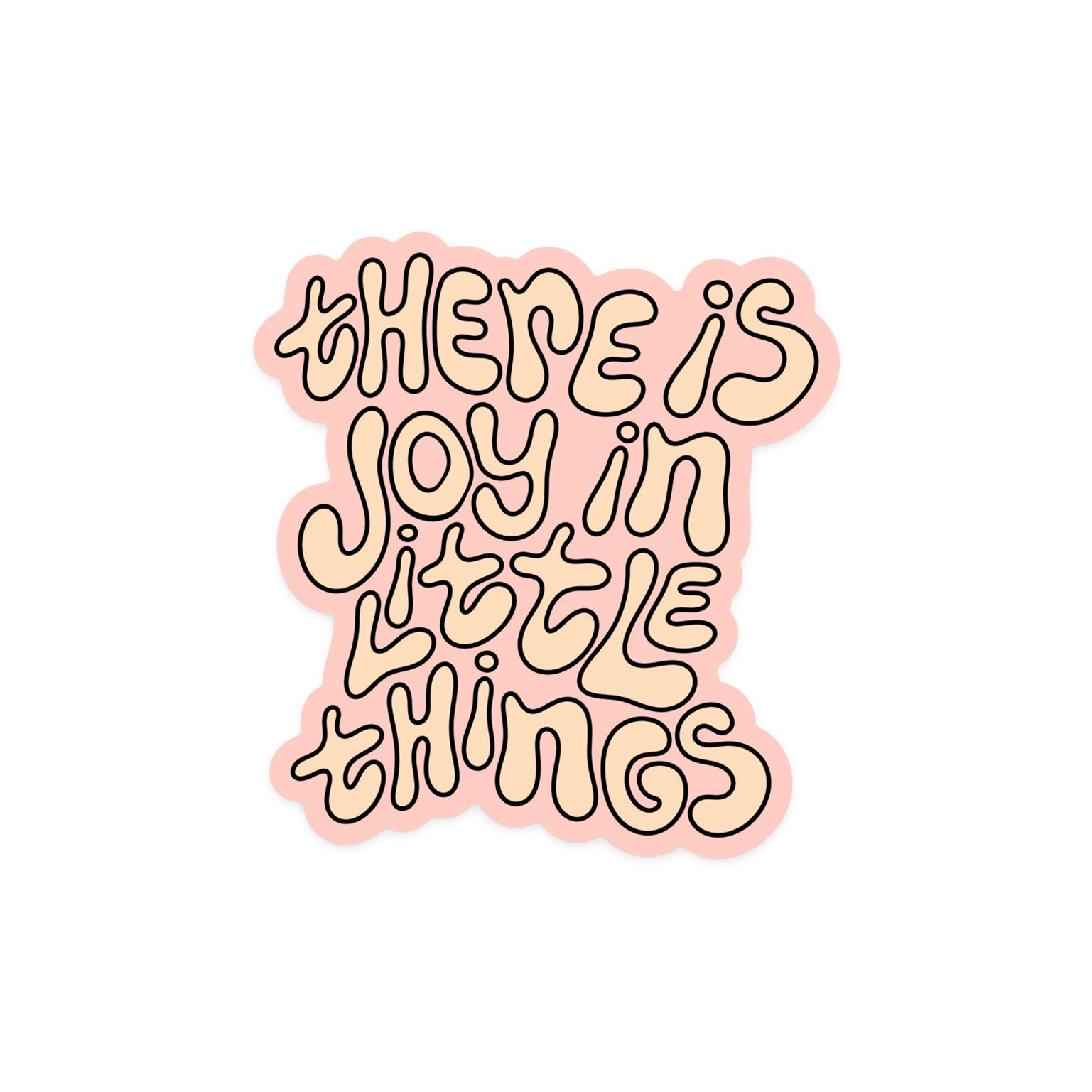 Mindfulness sticker with 'Joy In Little Things' gratitude message