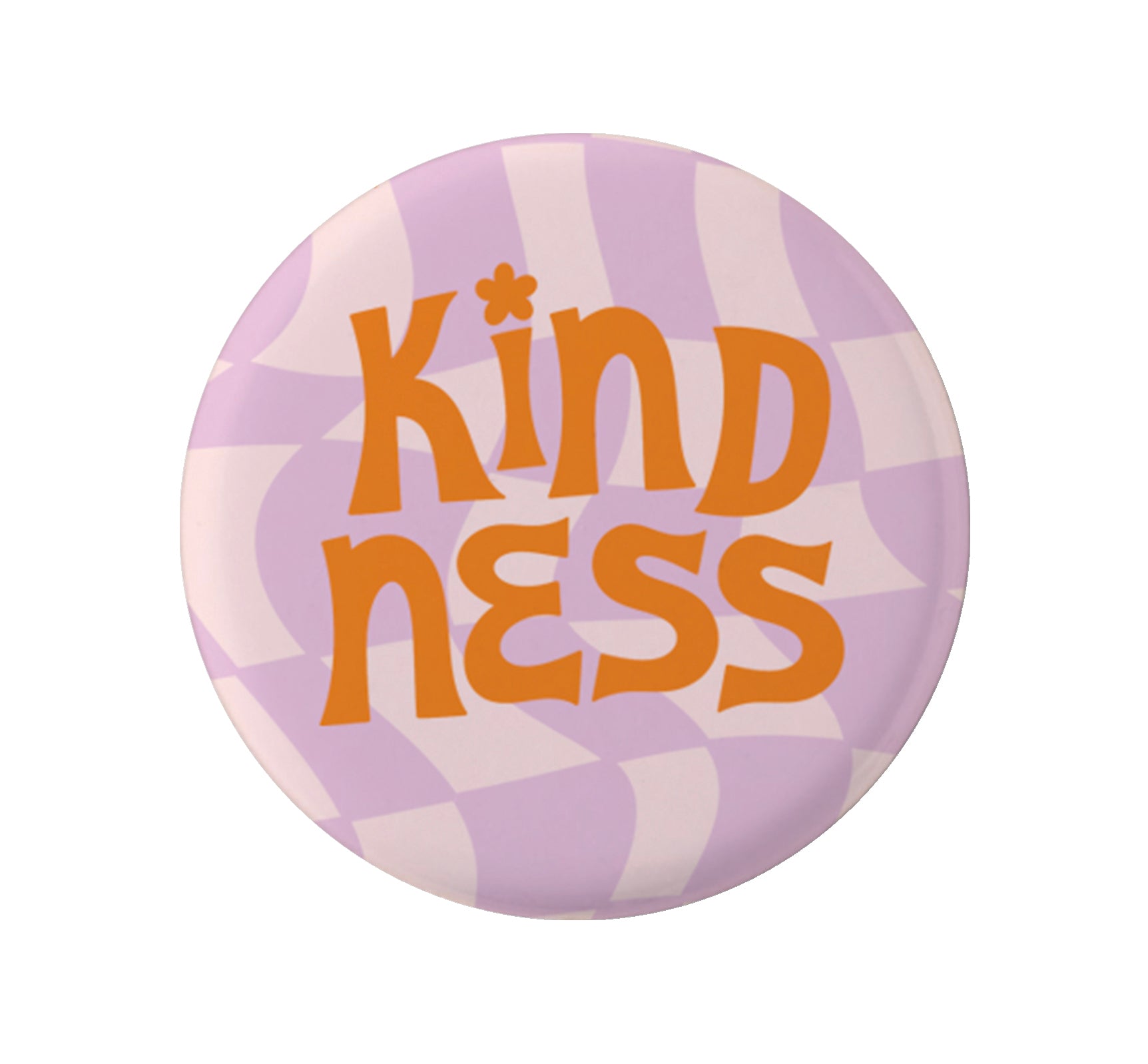 Positive message pinback button promoting 'Kindness' and compassion