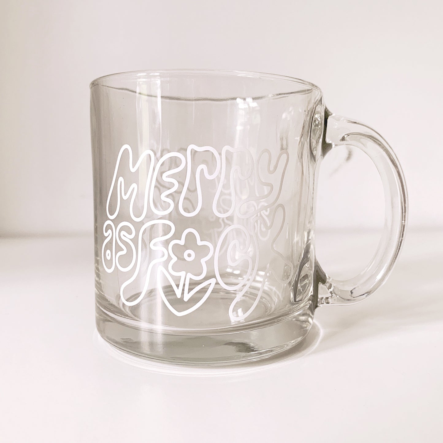Merry As F*ck Clear Glass Mug