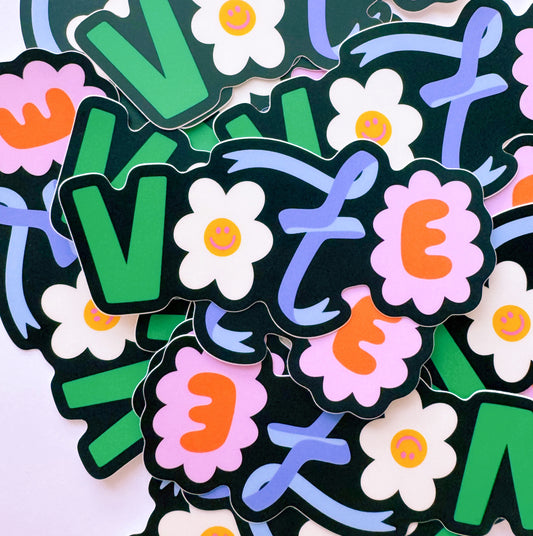 Mental health holographic sticker with 'You Are Not Alone' support