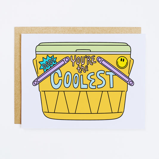 Father's Day card with 'Coolest Dad' appreciation message