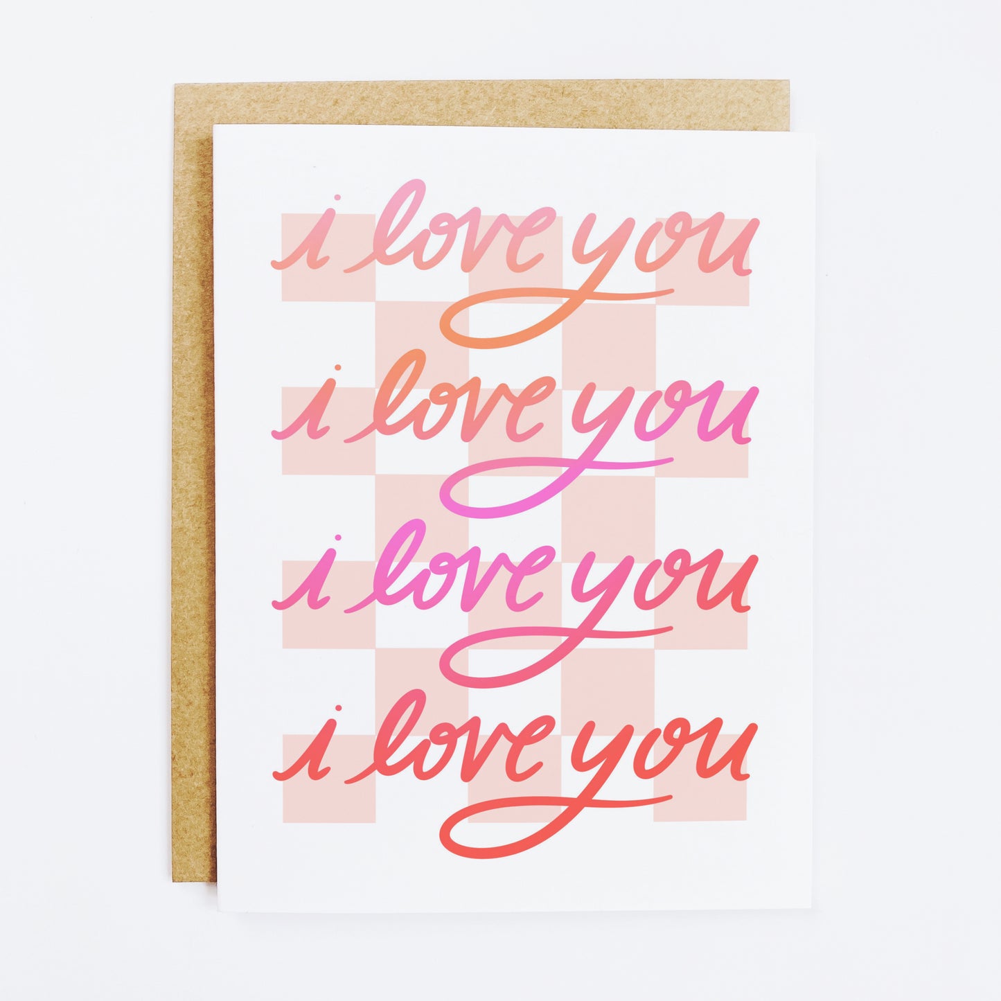 Romantic card with repeated 'I Love You I Love You' affectionate message
