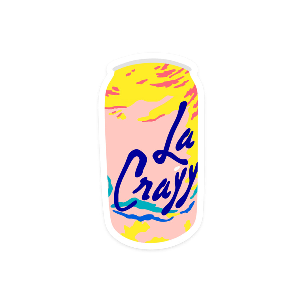 Playful sticker with 'La Cray' text in fun, colorful design