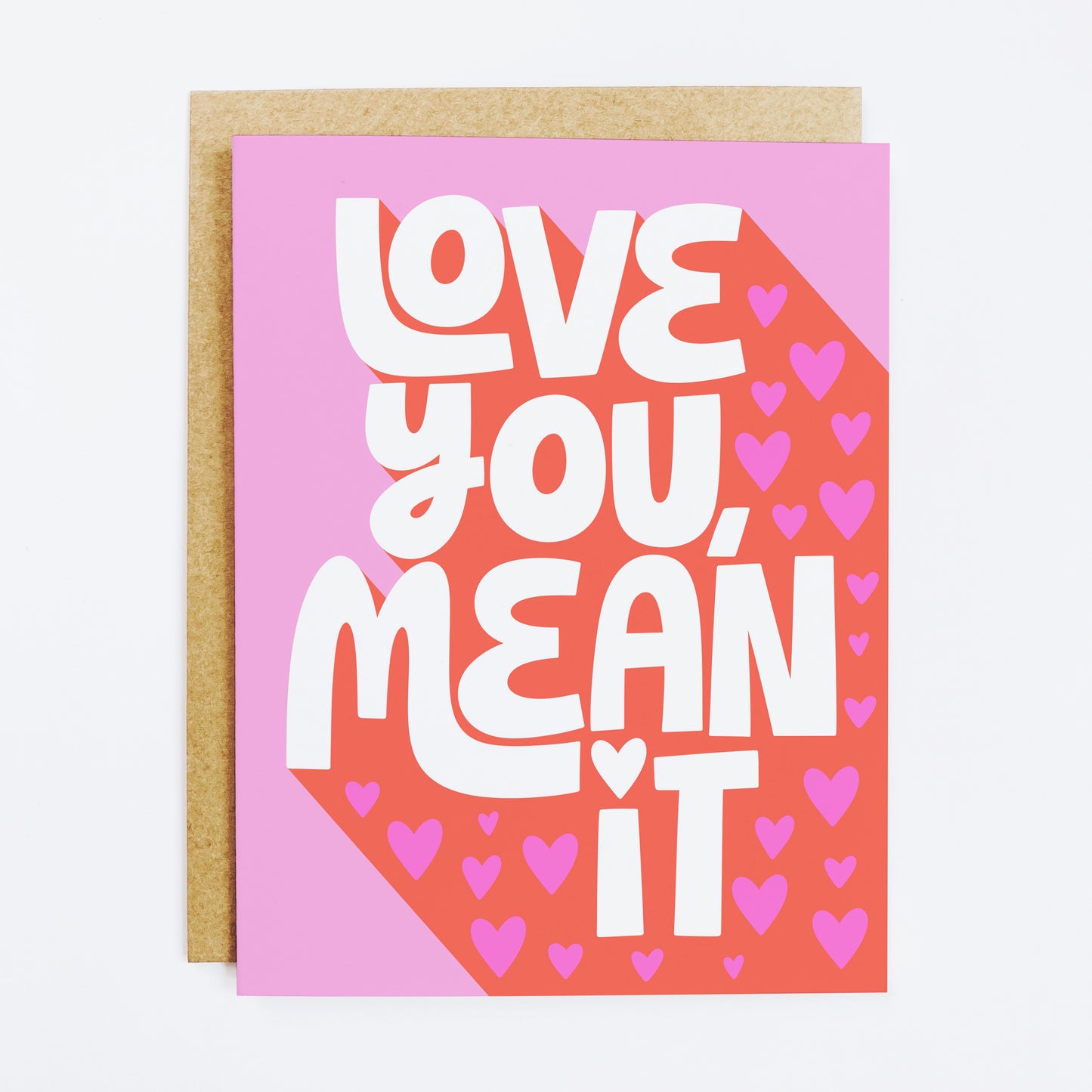 Sincere love card with 'Love You Mean It' heartfelt message
