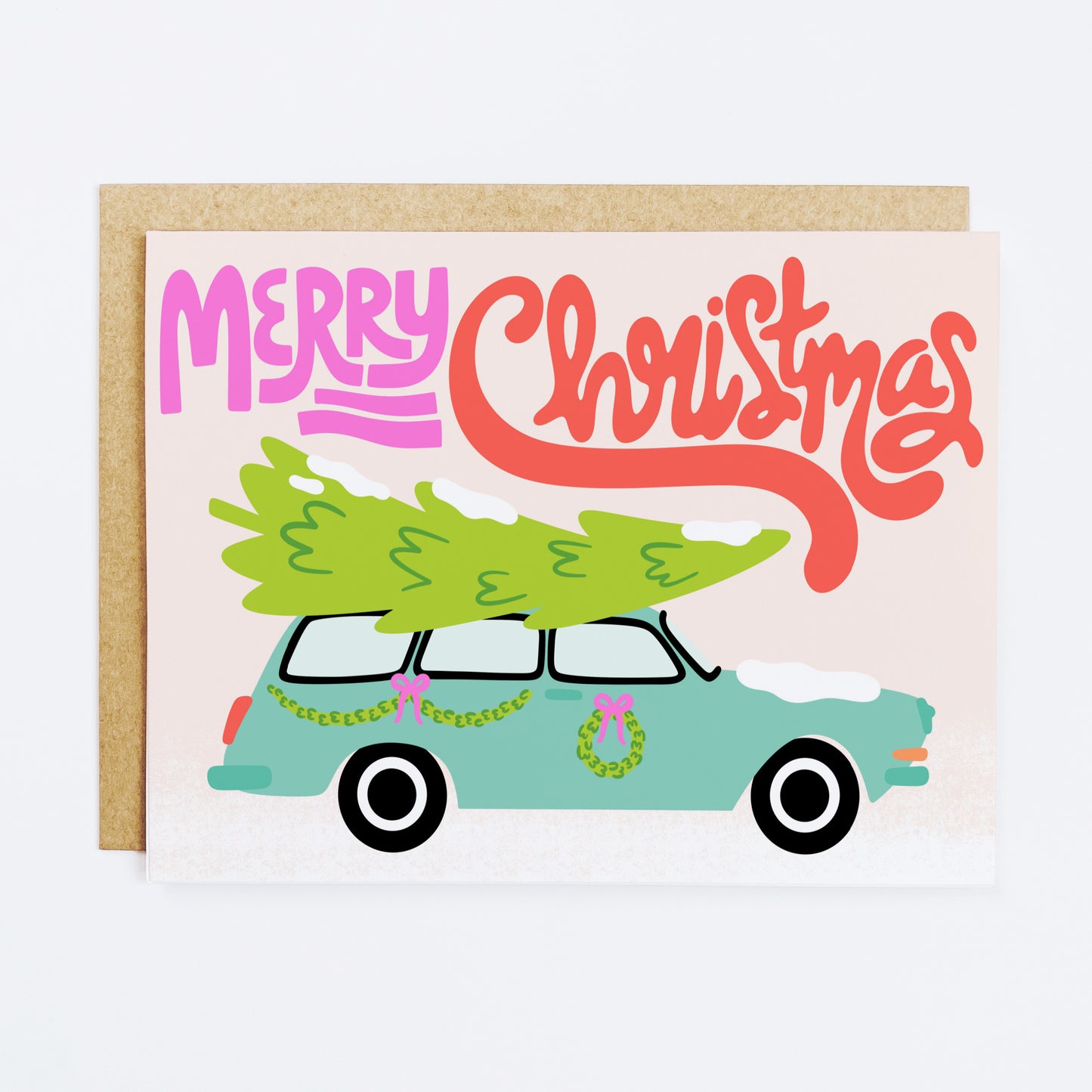 Holiday greeting card featuring winter scene with 'Winter Ride' text