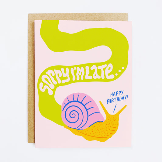 Belated Birthday Snail Card