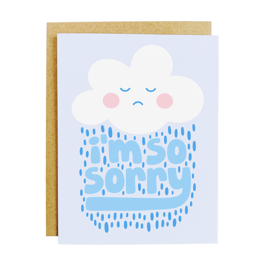 Apology card with 'So Sorry' sincere regret message