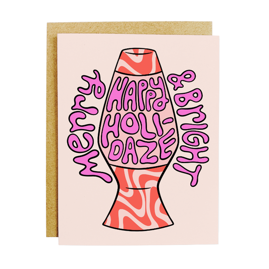 Holiday Greeting Card Happy Holidaze Lava Lamp