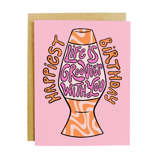 Lava Lamp Groovy Birthday Card