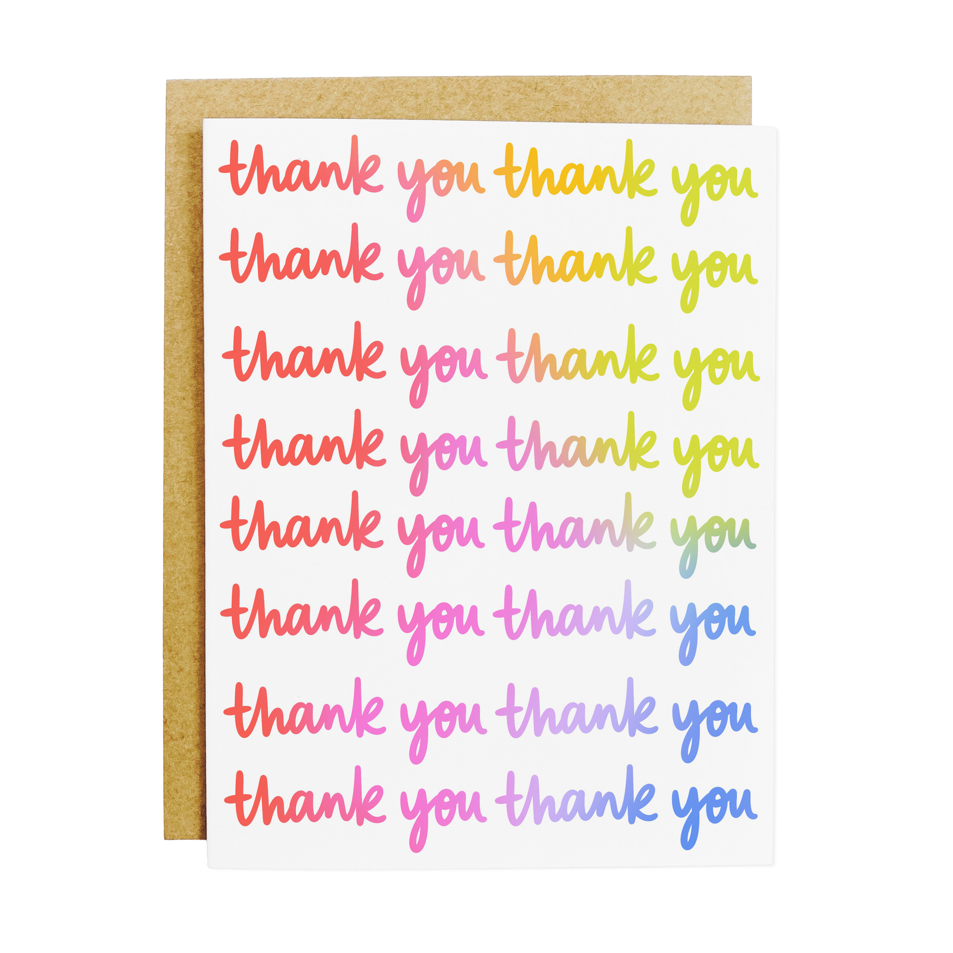 Gratitude card with 'Many Thanks' simple appreciation message