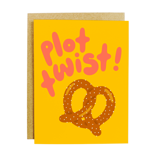 Plot Twist Pretzel Greeting Card