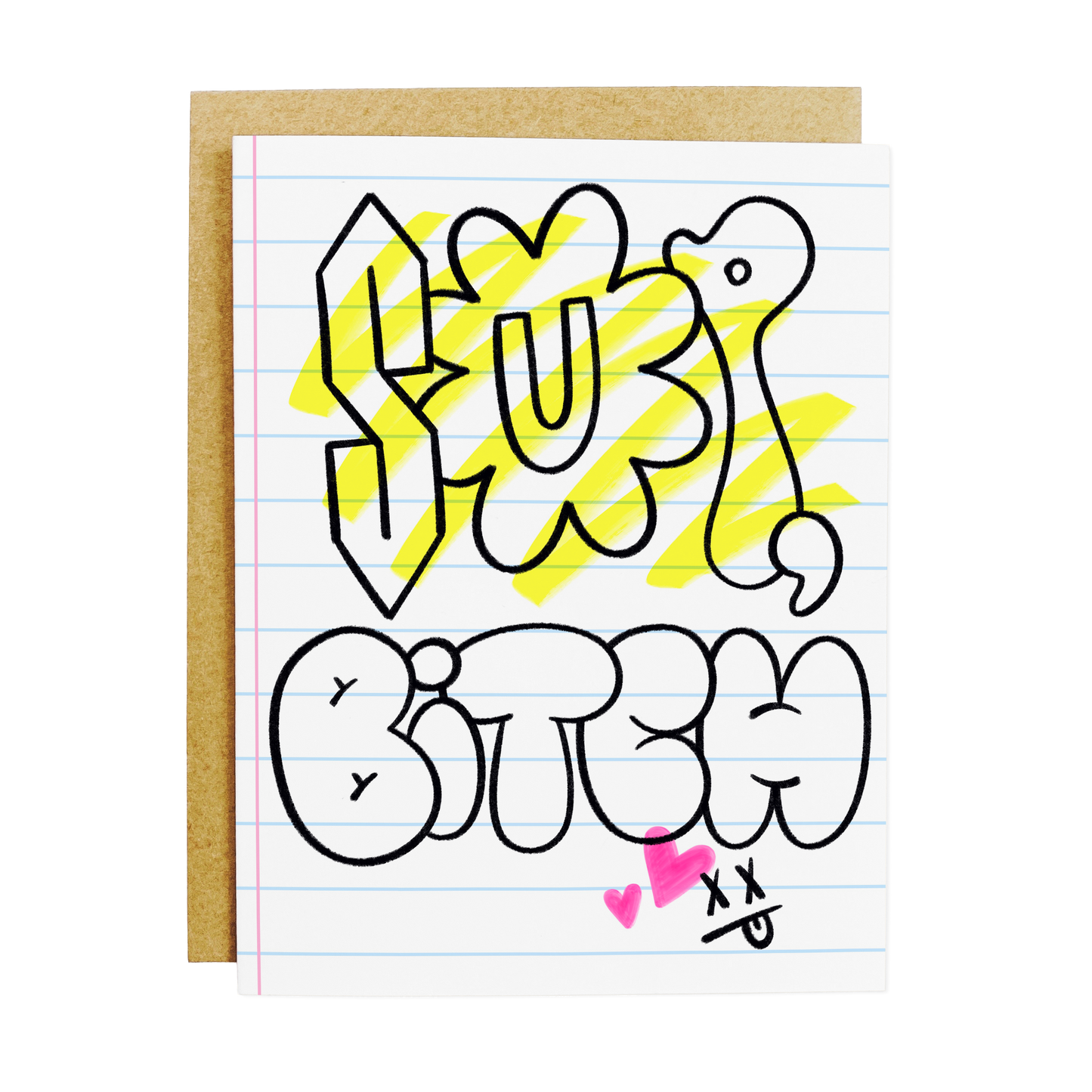 Sup, Bitch 90s Doodle Greeting Card