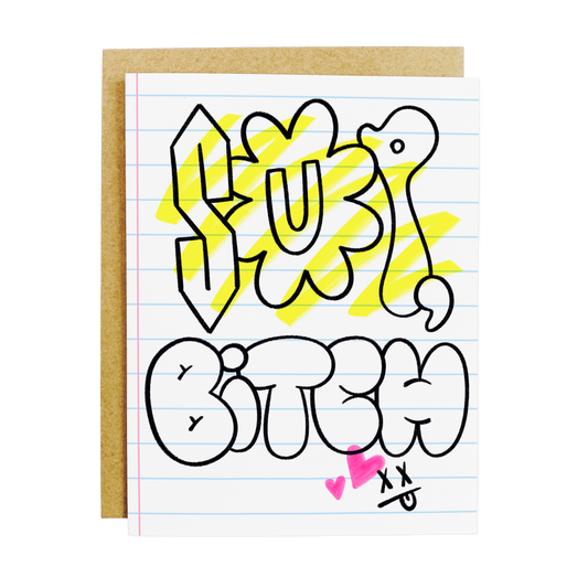 Sup, Bitch 90s Doodle Greeting Card