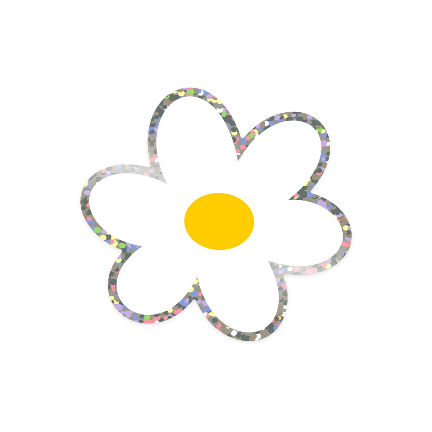 Glitter Daisy Sticker