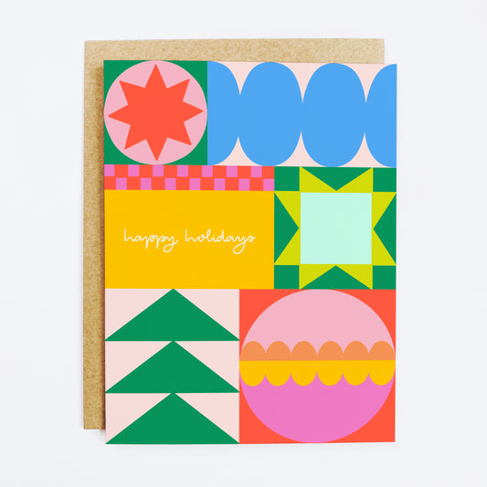 Happy Holidays Quilt Card