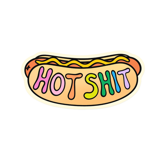 Hot Shit Hot Dog Sticker