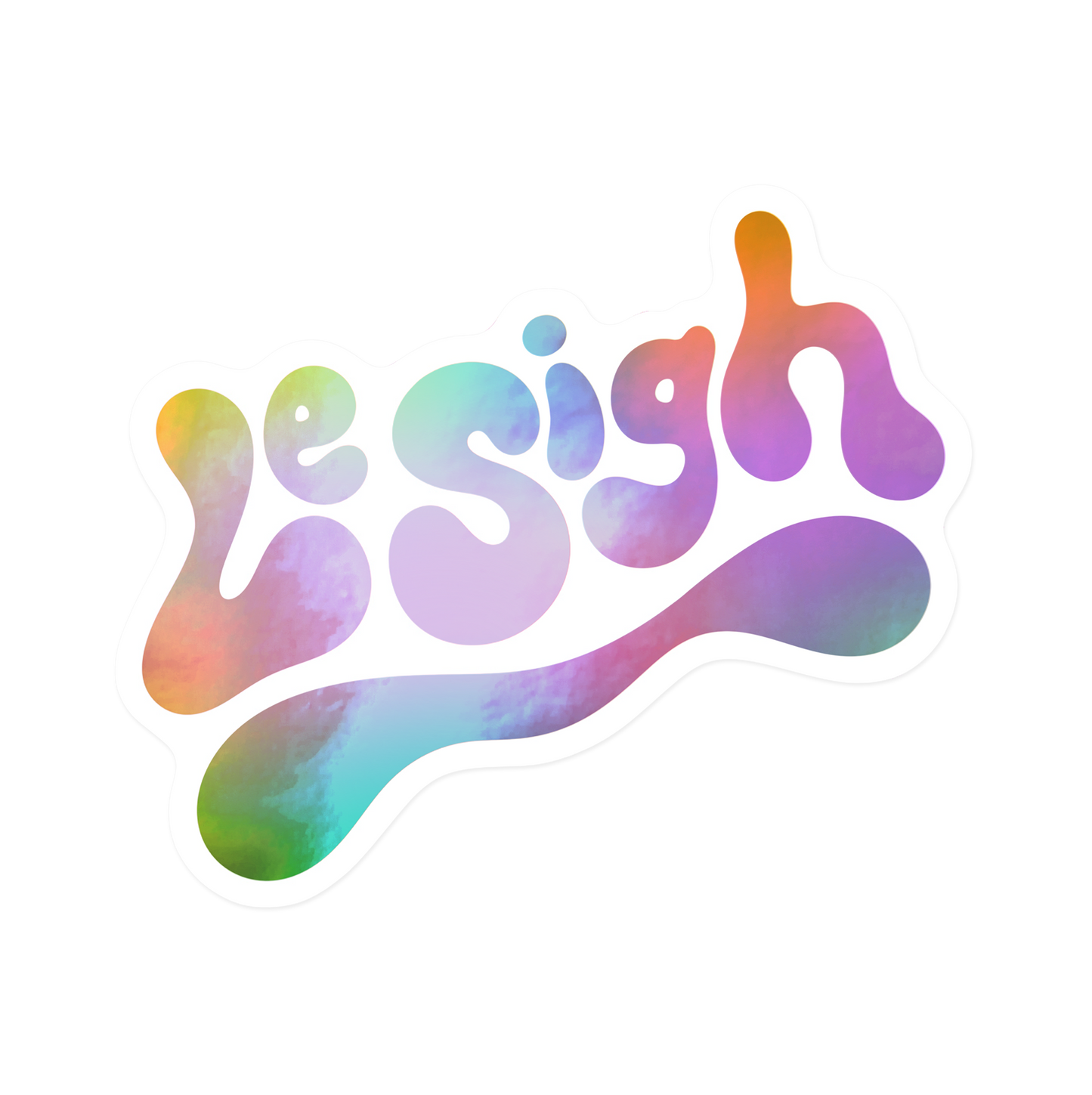 Le Sigh Rainbow Holographic Sticker