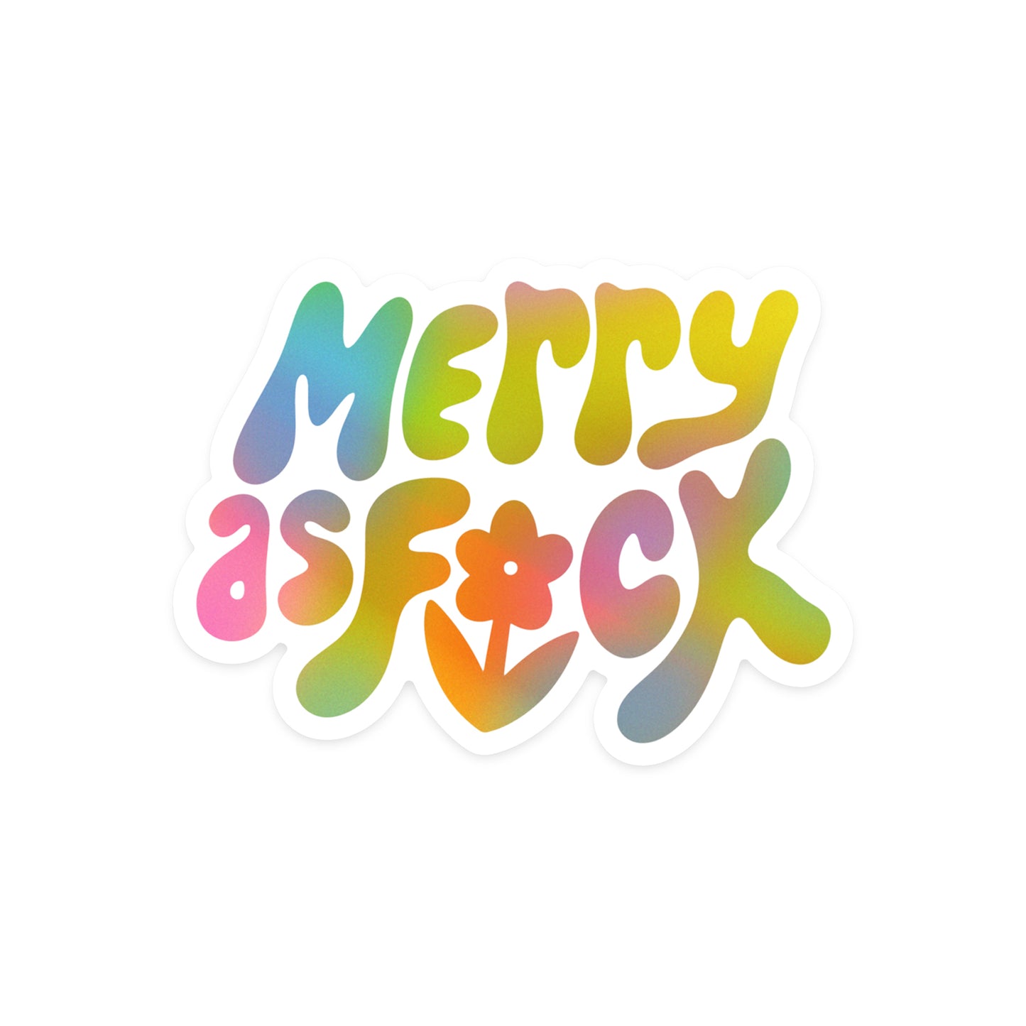 Merry As F*ck Sticker