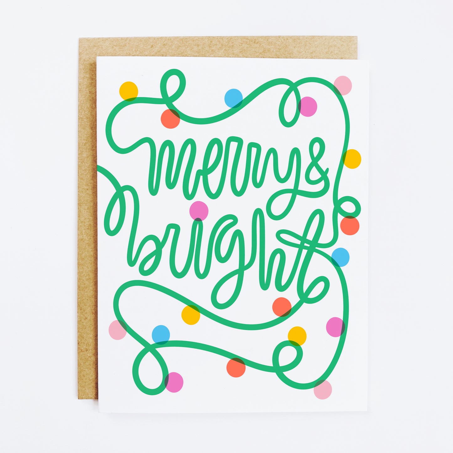 Merry and Bright Holiday Lights Card