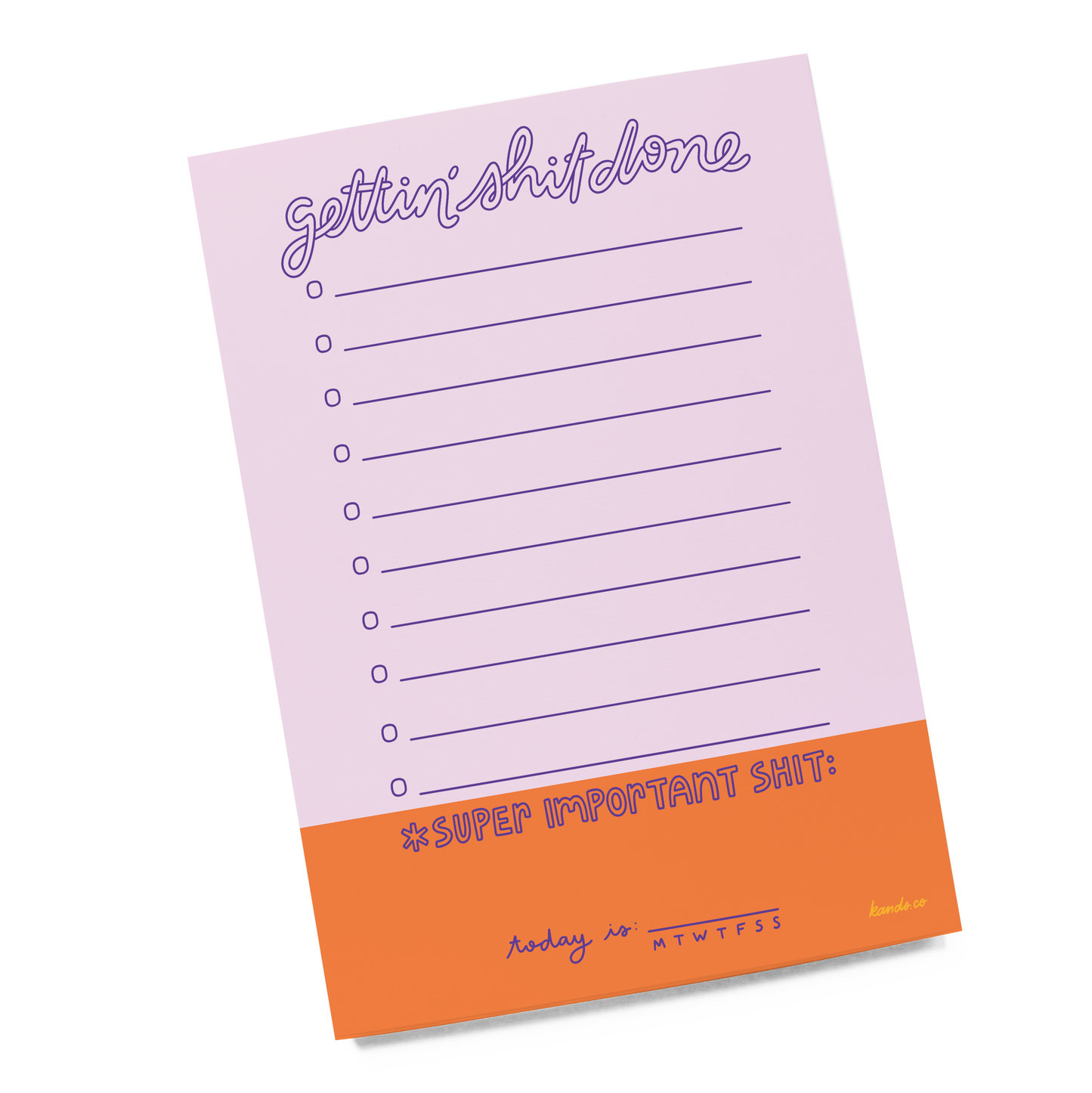 Gettin' Shit Done Notepad