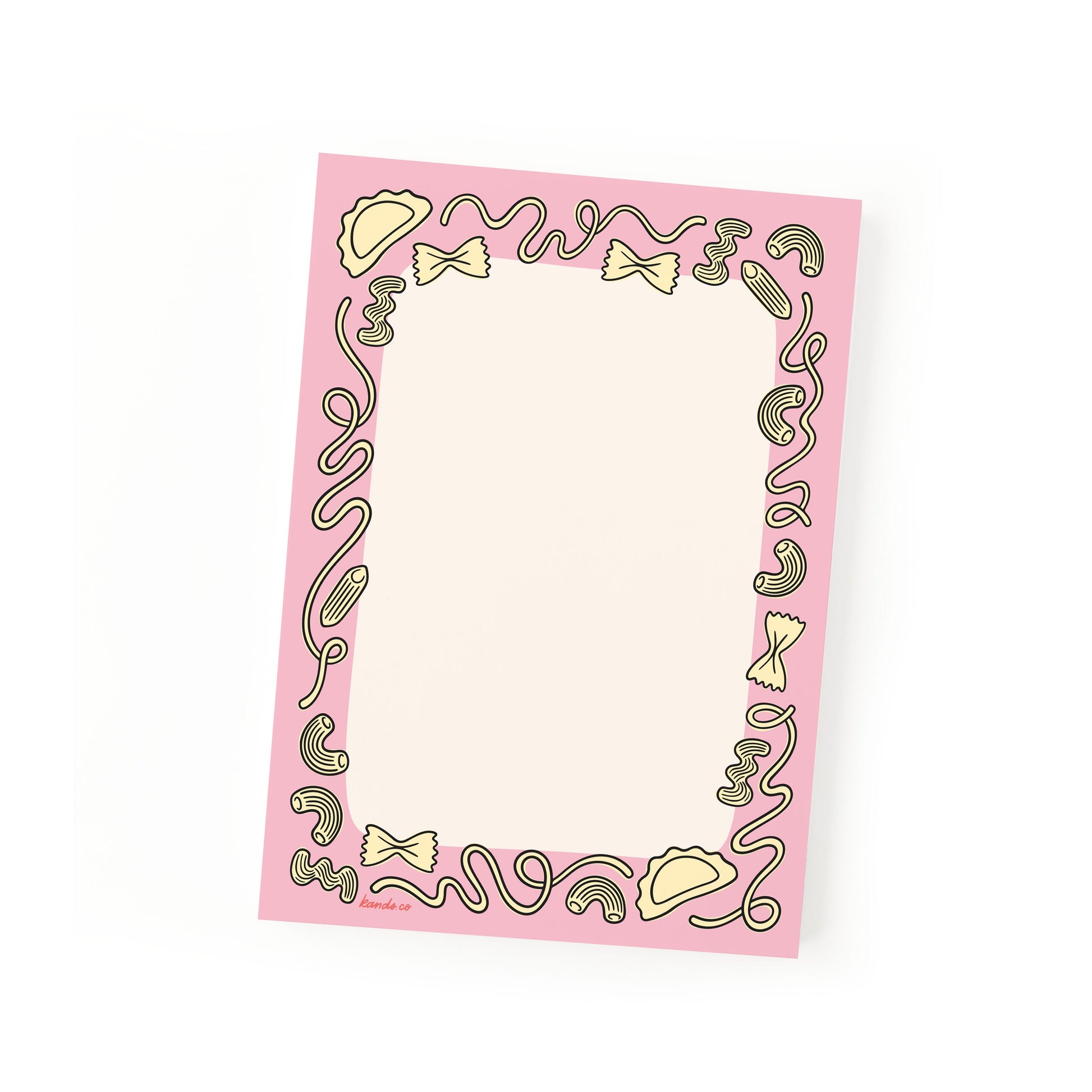 Food lover notepad with pasta theme and Italian cuisine design