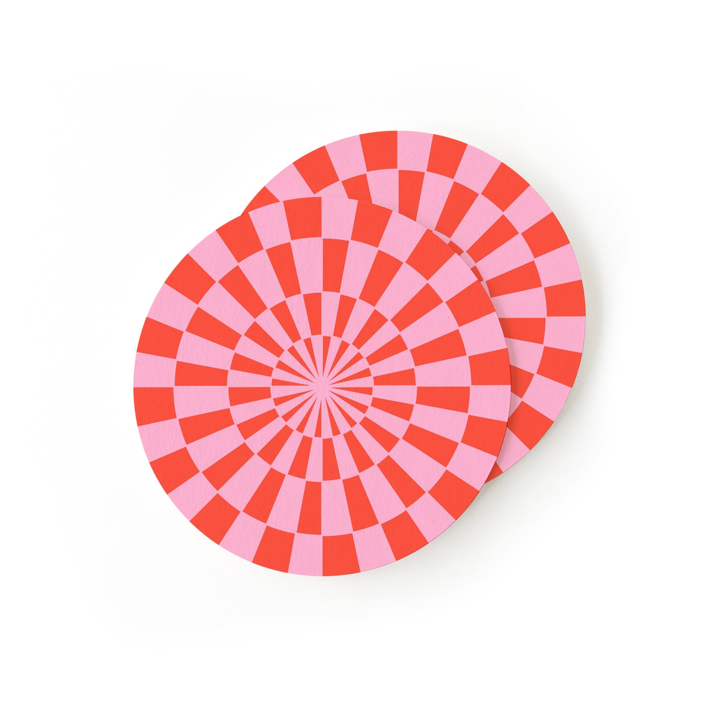 Red Mint Check Coasters