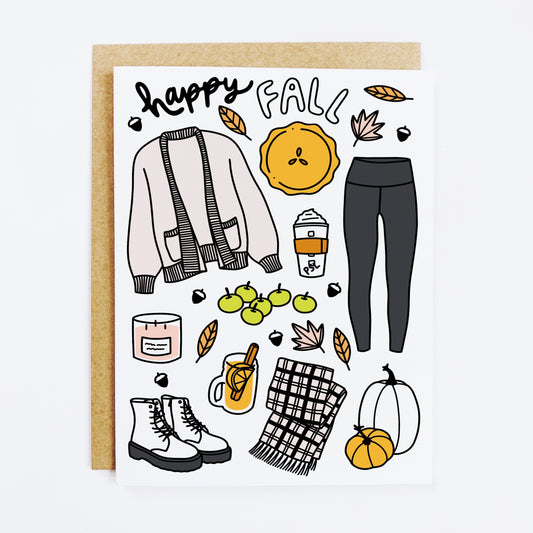 Happy Fall Basics Greeting Card